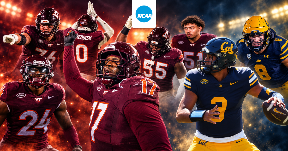 Virginia Tech, mare favorită la meciul cu California