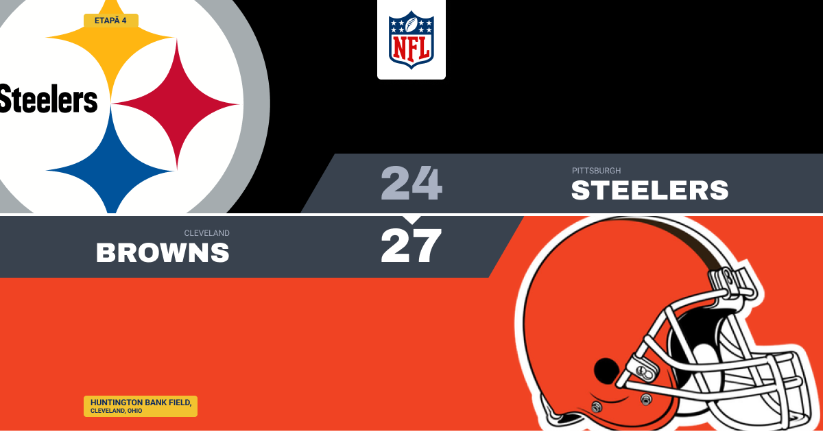 Szmyt, de la 56 de yarzi: Browns trec în fruntea AFC North