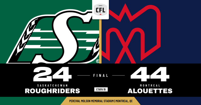 Alexander, cinci touchdown-uri: Montreal trece de Riders, 44-24