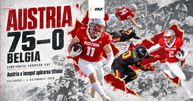 Austria a început apărarea titlului cu 75-0 în fața Belgiei