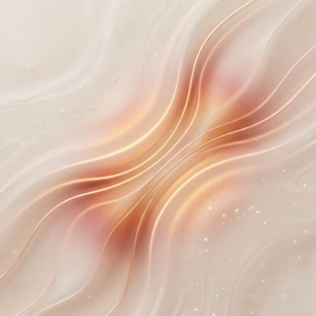 Warm light glowing beneath a layered surface