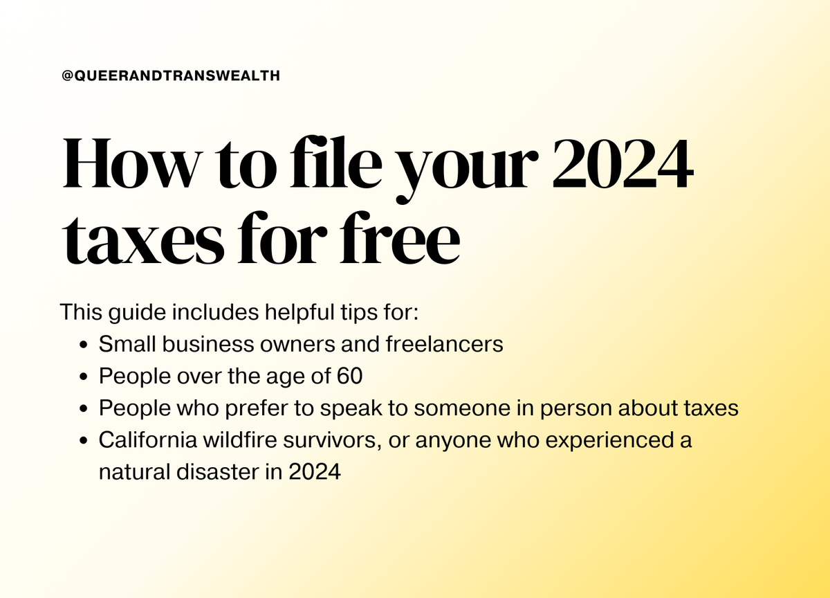 How to file your 2024 taxes for free