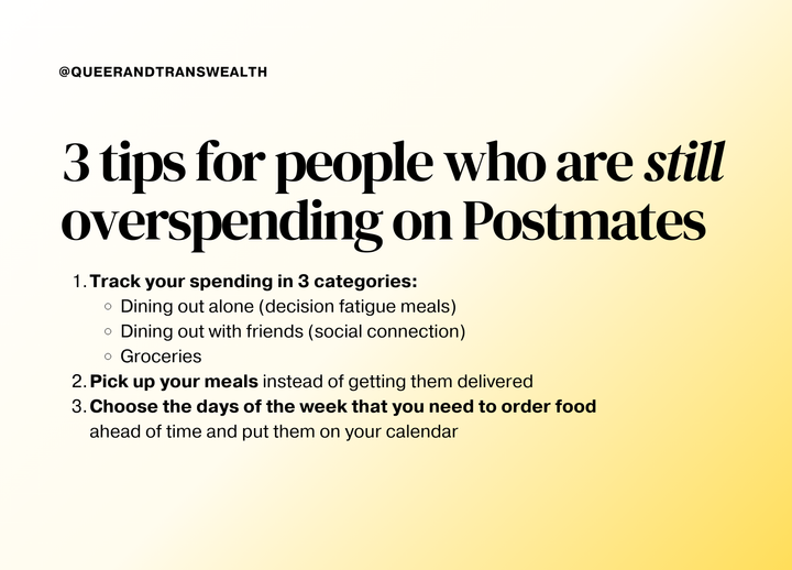 3 tips for people who are *still* overspending on Postmates