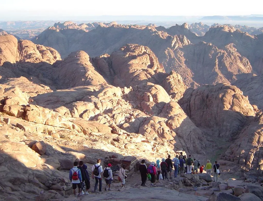 climbing on the mount sinai, egypt