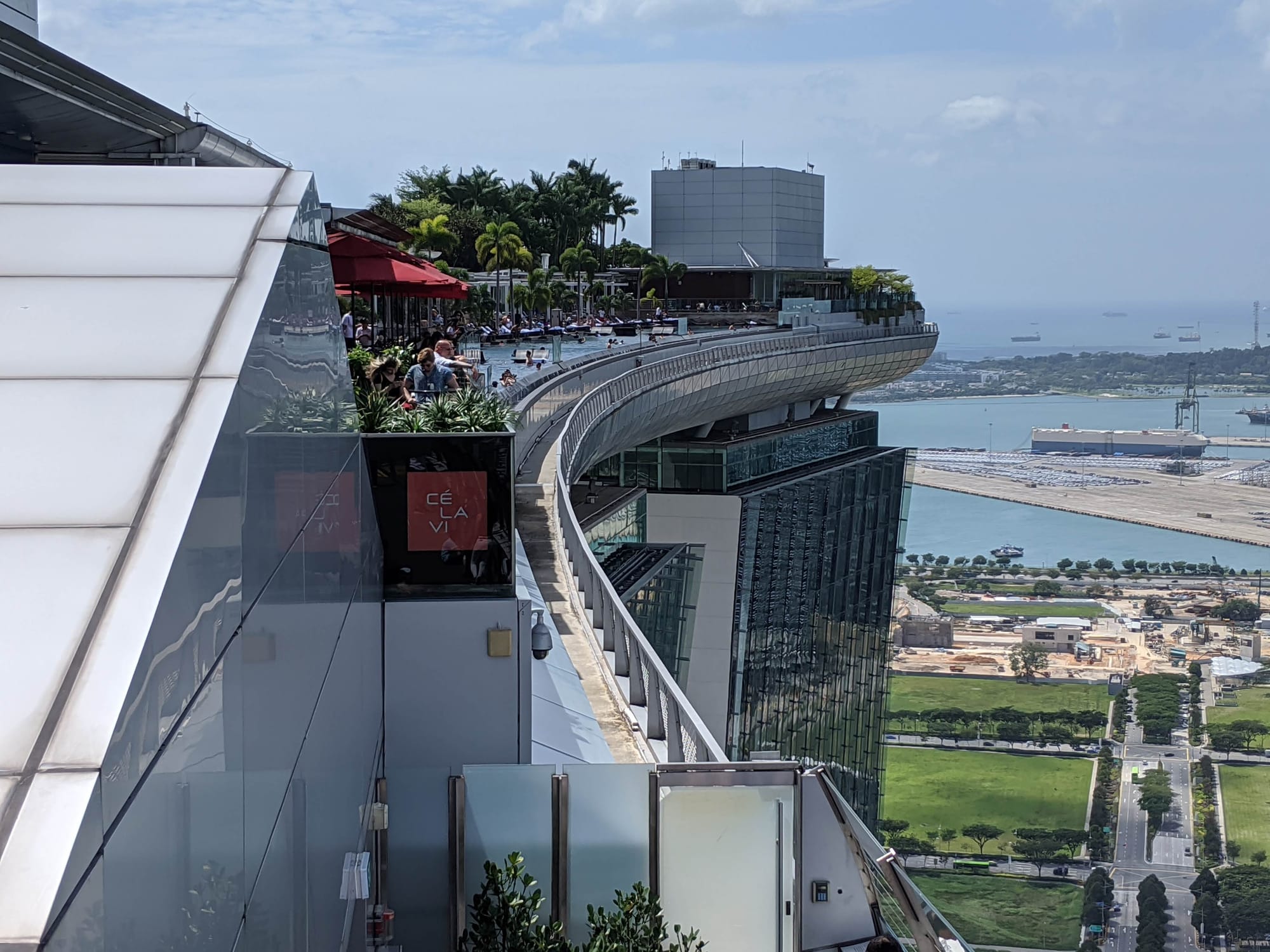 From the top of the Marina Bay Sands Hotel