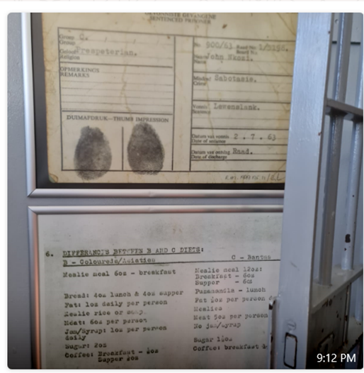 images of displayed Prison tags identified by year and prison number