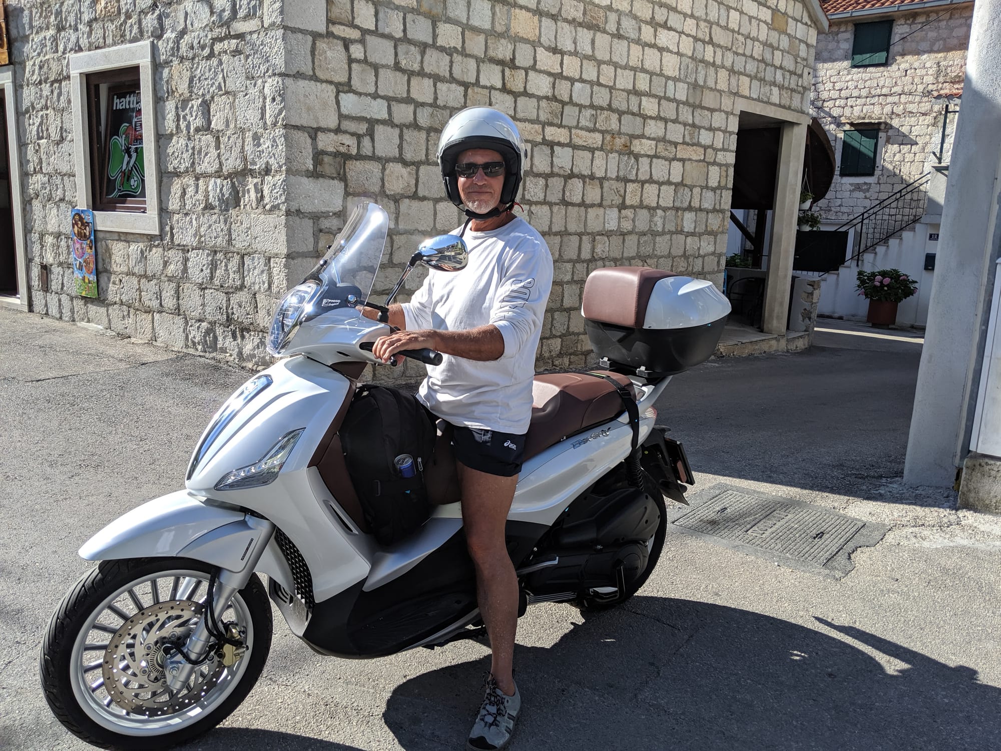 Our Piaggio Beverly bike