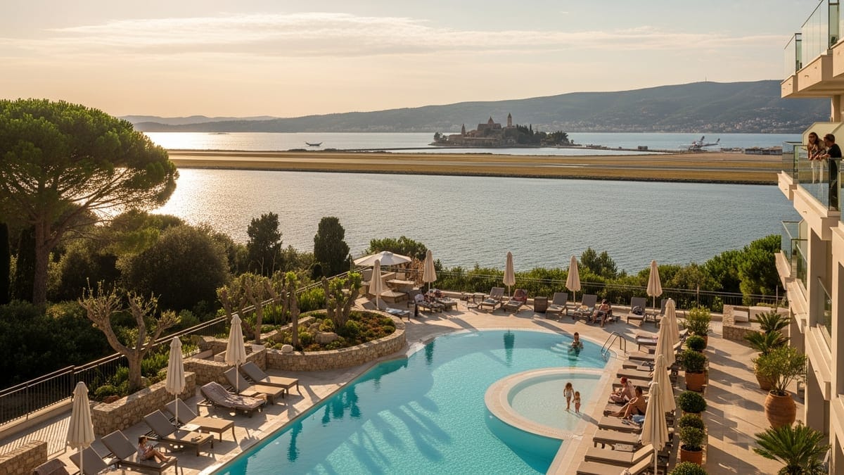 view from Divani Corfu Palace balcony