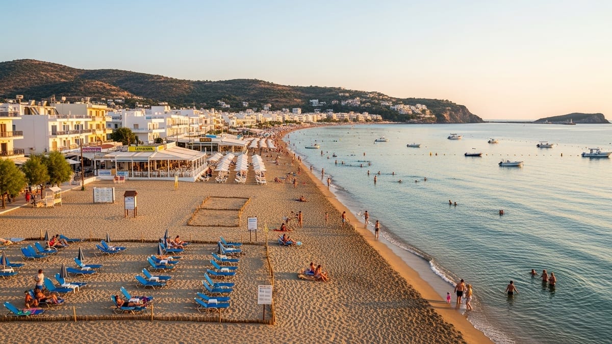 Golden hour at Laganas Beach, Zakynthos