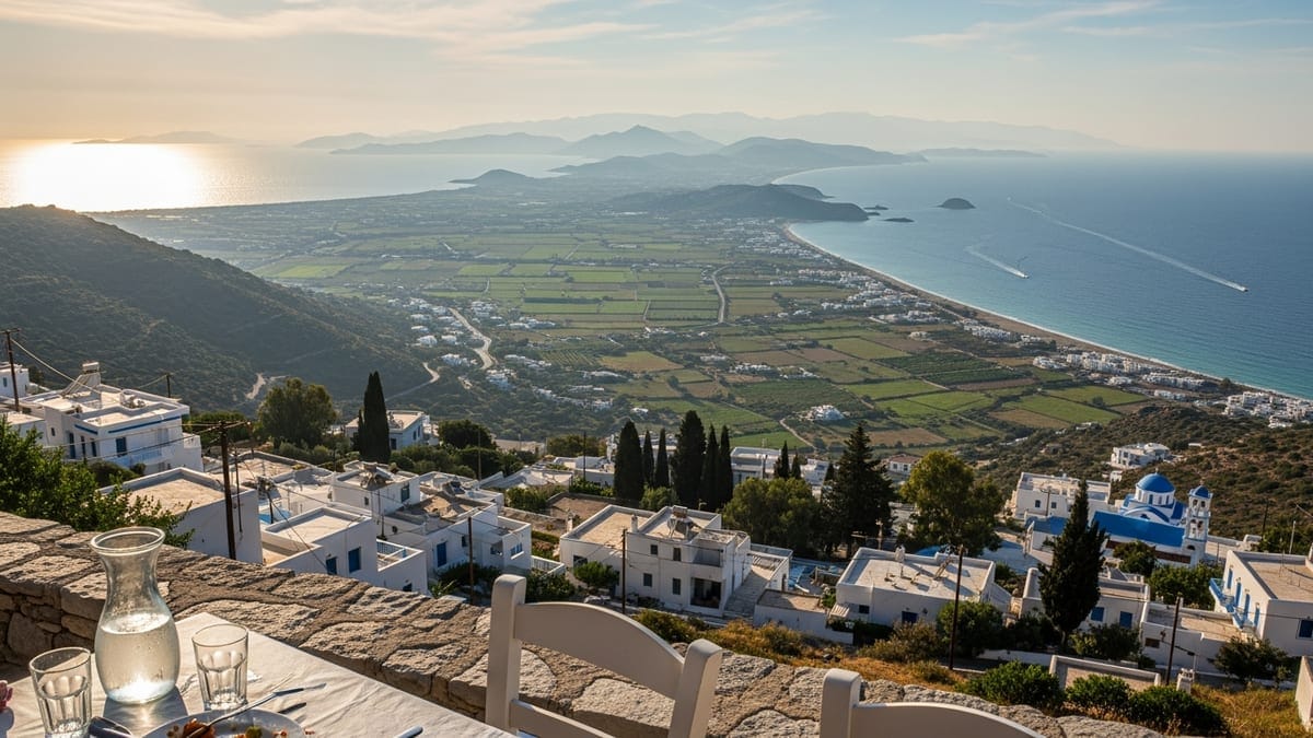 hillside taverna in Zia, Kos