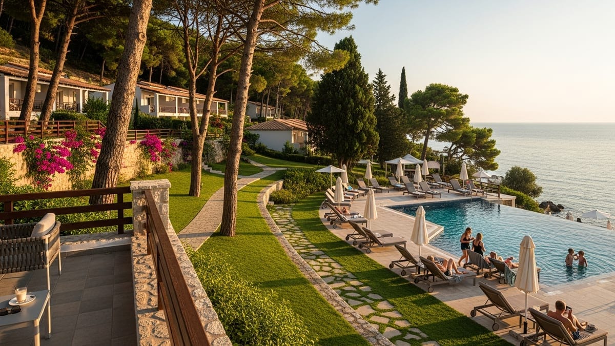 Golden sunset over the secluded Kotokali Bay Resort & Spa