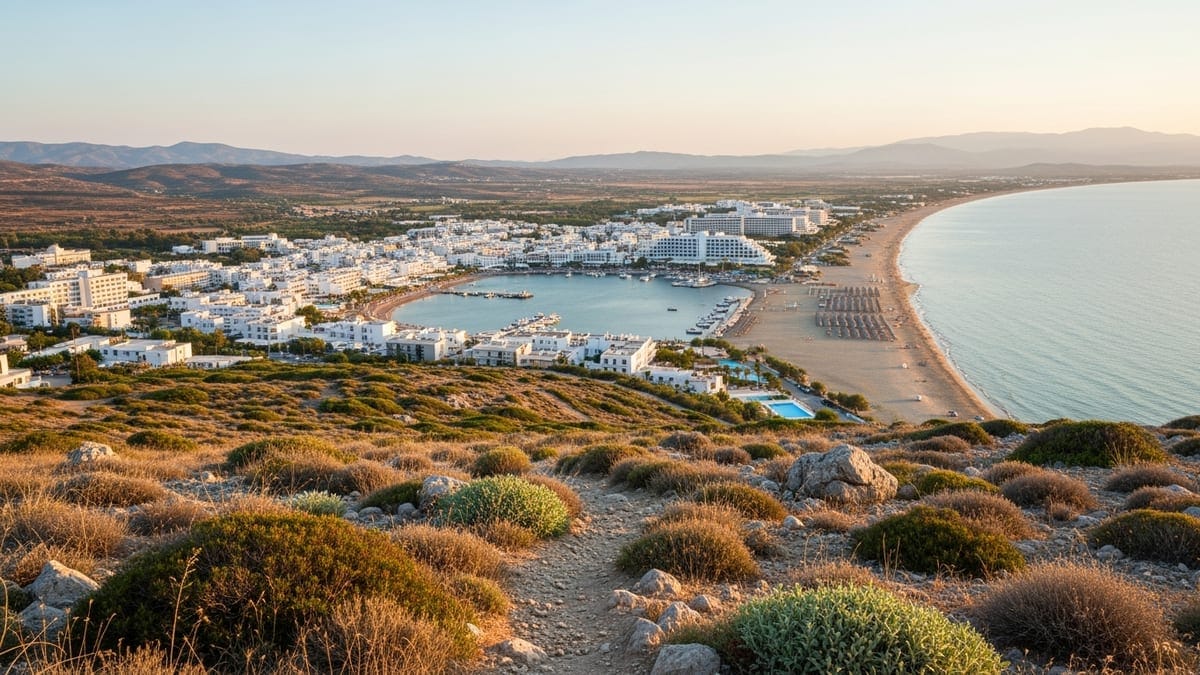 Late afternoon view of Kardamena, Kos, Greece
