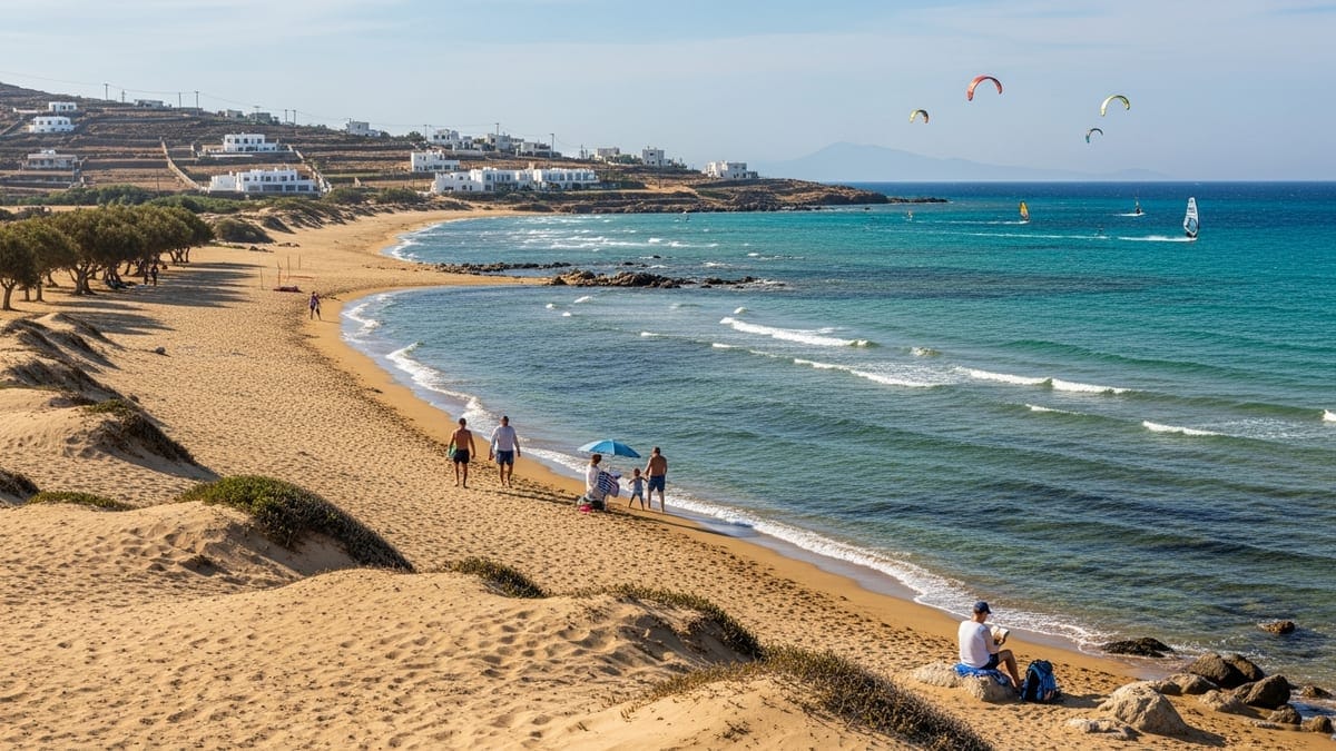 Orkos Beach in Naxos, Greece