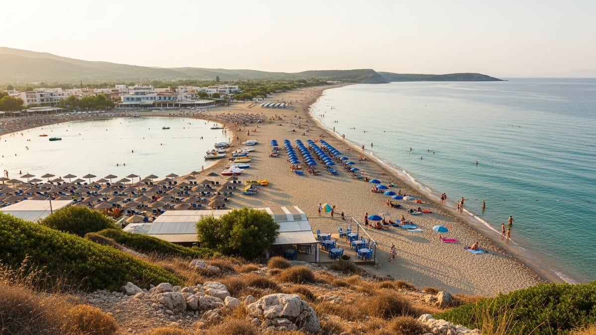 Aerial view of Zakynthos coastline