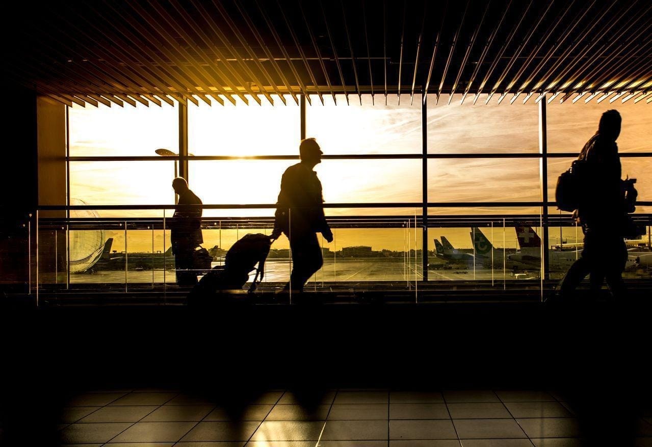 traveler in airport