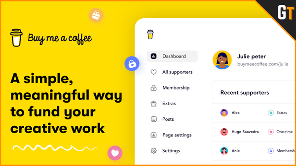 Buy Me A Coffee Lets You Build a Creator Business for Free