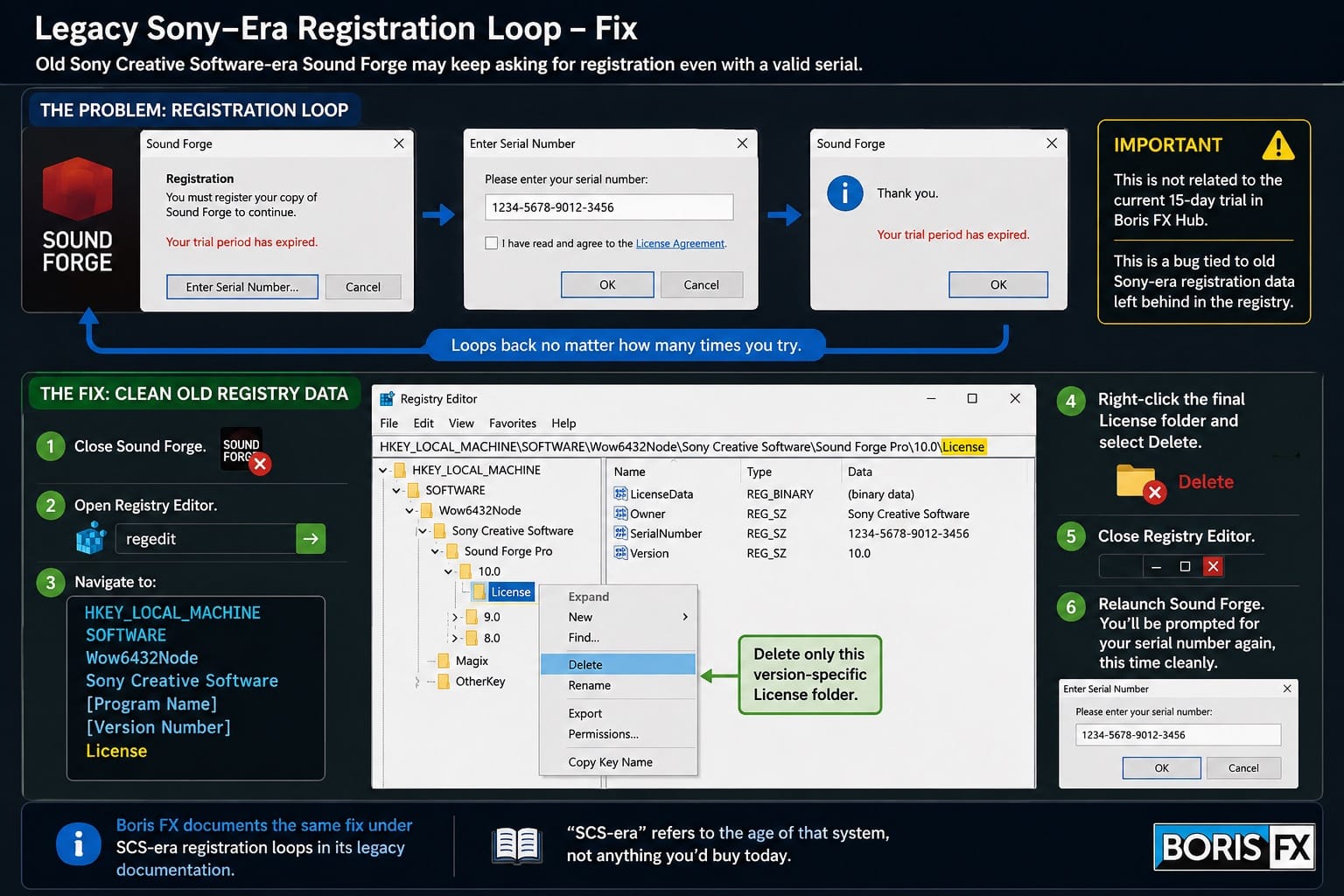 Sound Forge 2026: Legacy Sony Era Registration Loop