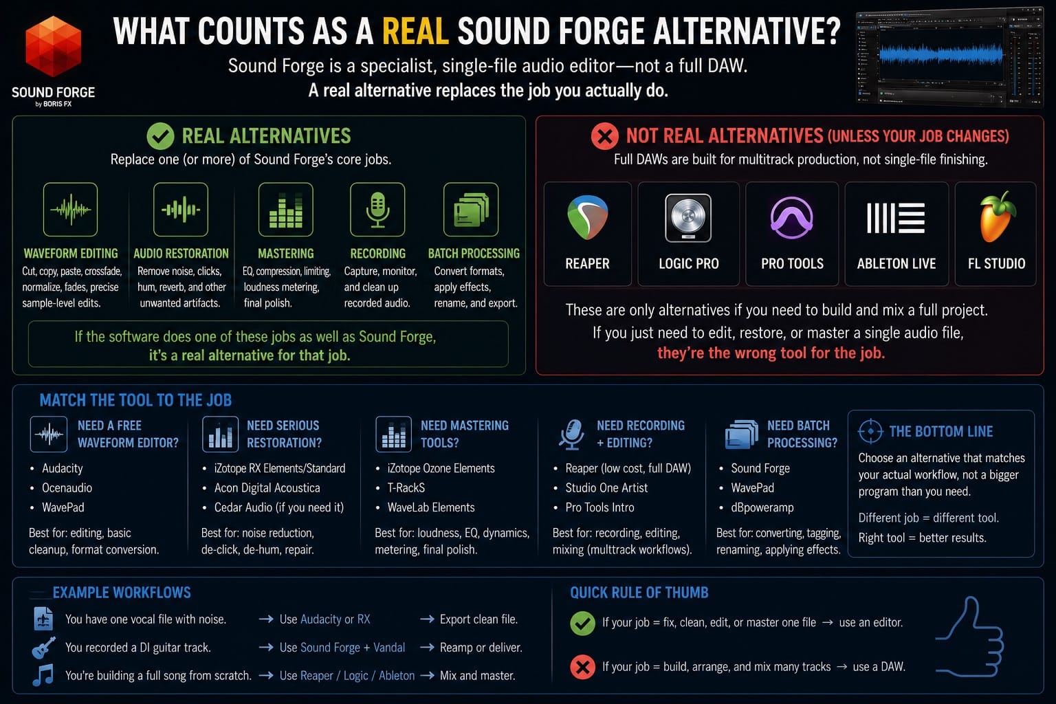 What Counts as a Real Sound Forge Alternative