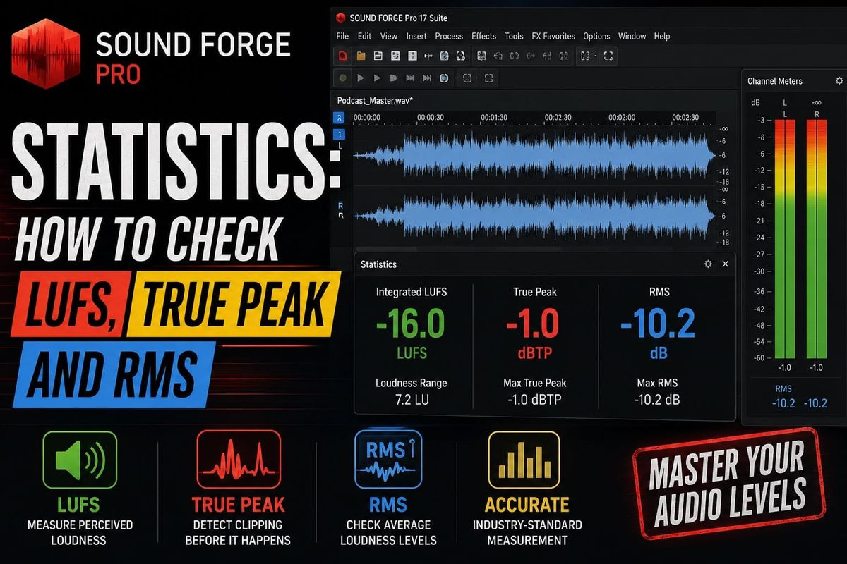 Sound Forge Pro Statistics: How to Check LUFS, True Peak and RMS