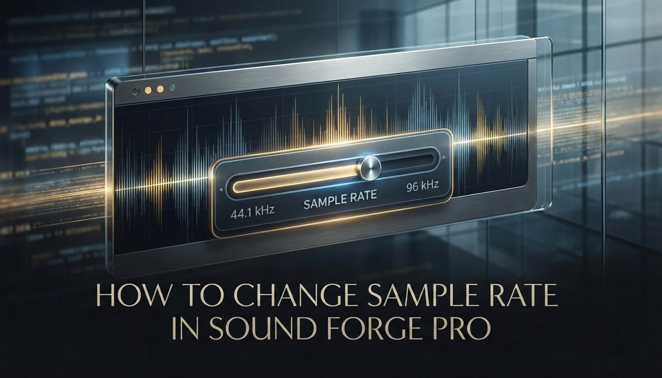 How to Change Sample Rate in Sound Forge Pro
