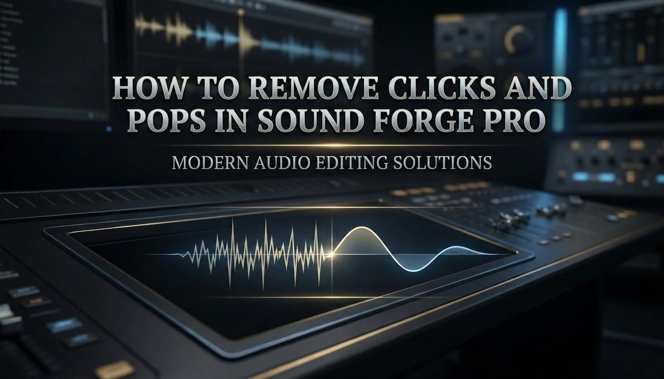 How to Remove Clicks and Pops in Sound Forge Pro