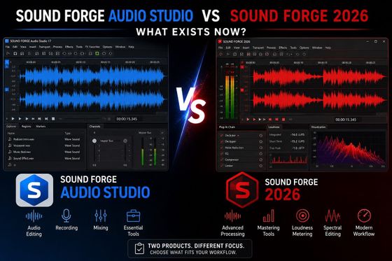 Sound Forge Audio Studio vs Sound Forge 2026: What Exists Now?