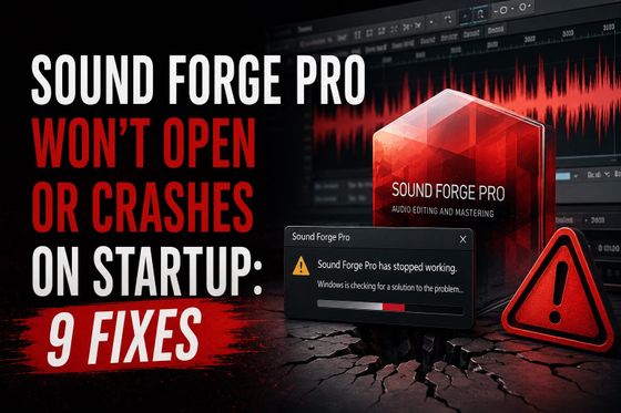 Sound Forge Pro Won't Open: Startup Crash Fixes (2026)