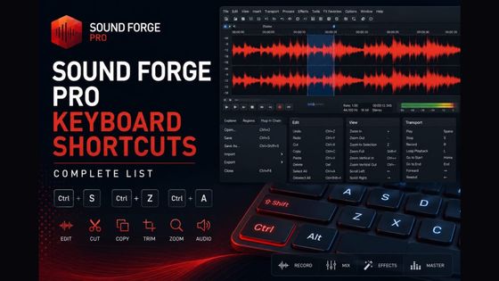 Sound Forge Pro Keyboard Shortcuts (Complete List)