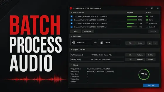 Batch Process Audio Files: Convert, Normalize & QA