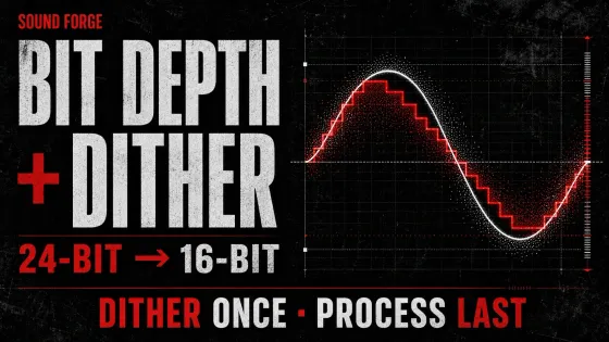 Sound Forge Bit Depth and Dither: 24-Bit to 16-Bit