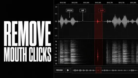 How to Remove Mouth Clicks from Audio Without Damaging Speech