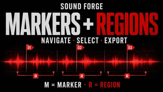 Sound Forge Markers and Regions: Navigate & Export