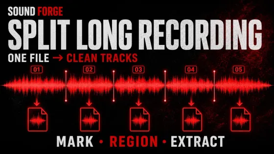 Split a Long Recording into Tracks in Sound Forge