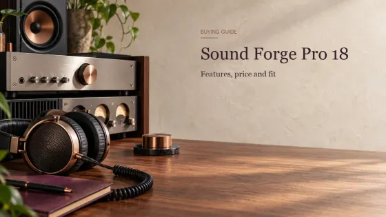 Студийное оборудование и наушники для обзора возможностей Sound Forge Pro 18