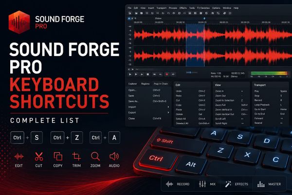 Sound Forge Pro Keyboard Shortcuts (Complete List)