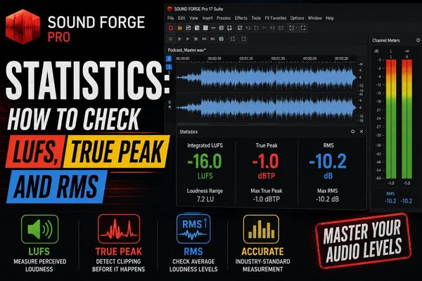 Sound Forge Pro Statistics: How to Check LUFS, True Peak and RMS