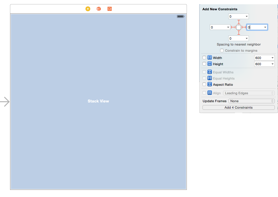 Stack View Constraints