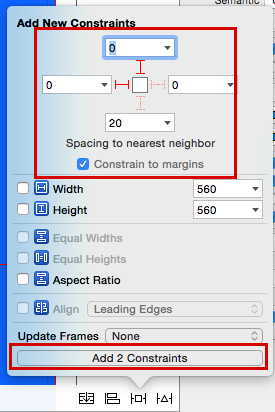 隣り合ったビュー