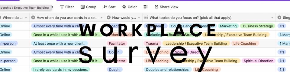 Card-Decks in the Workplace 
Survey