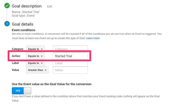 Google Analytics Goals