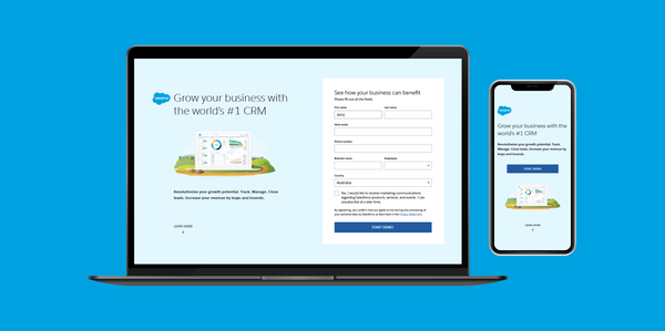 Salesforce: Increasing conversion rates for key landing pages