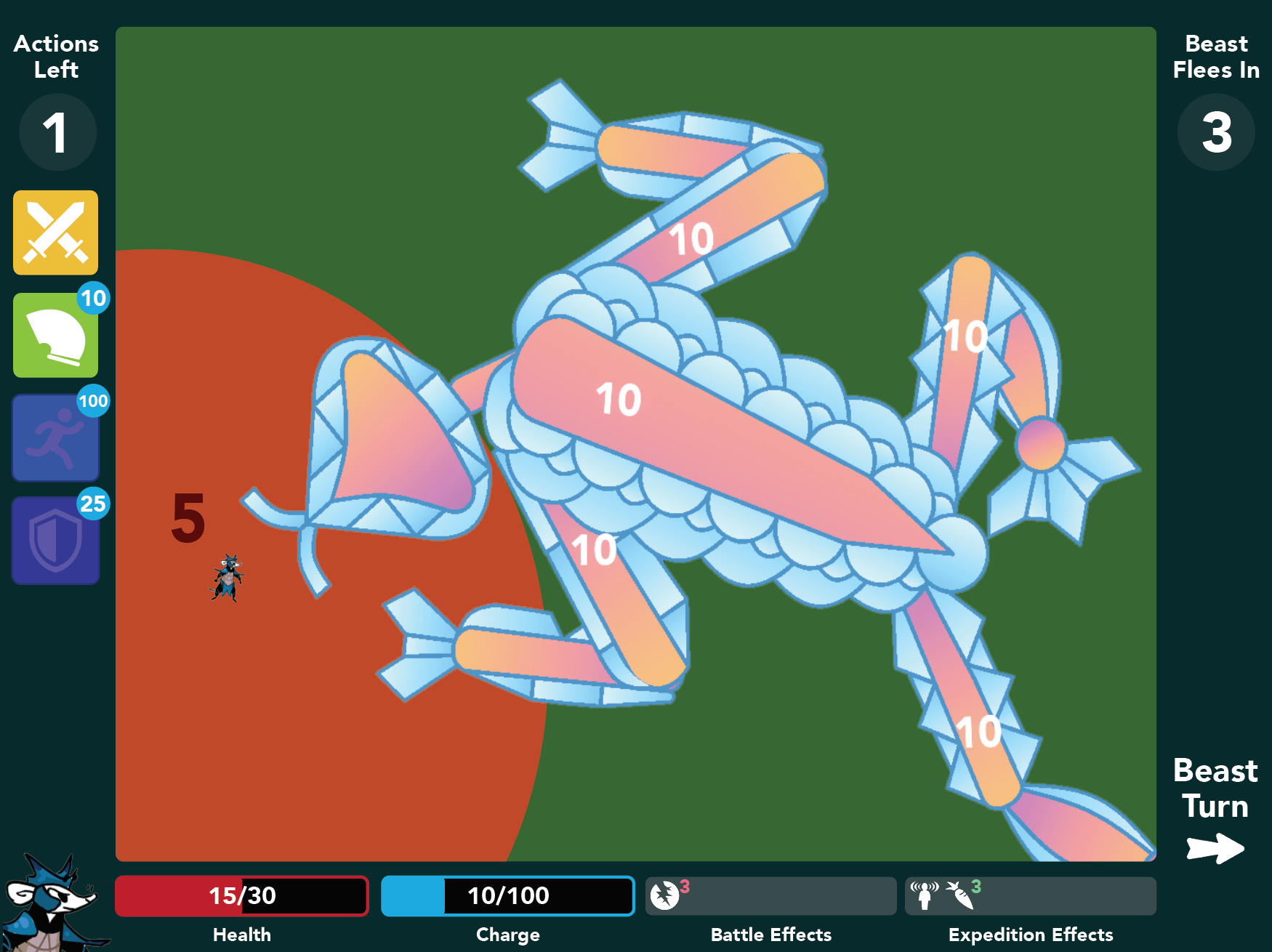 A tall mouse wearing