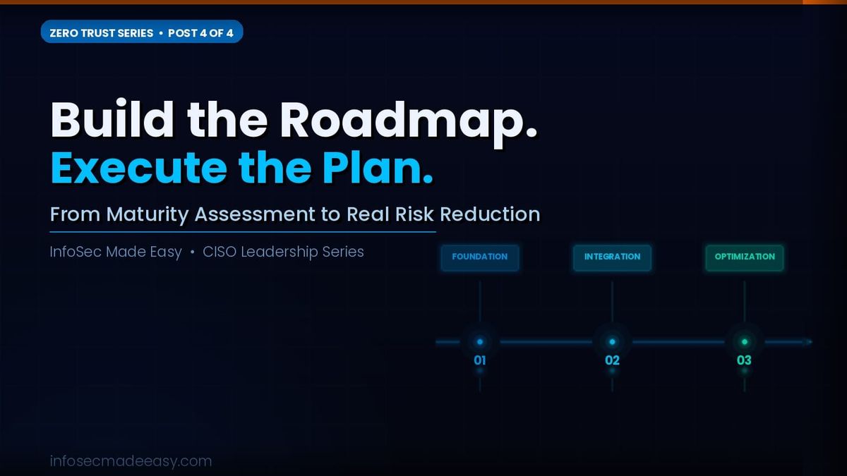 Zero Trust — From Concept to Board Room Post 4 of 4