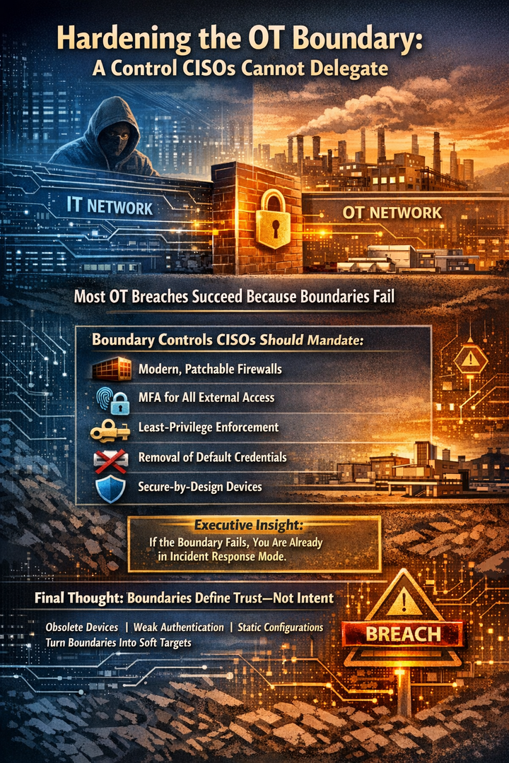 Hardening the OT Boundary: A Control CISOs Cannot Delegate