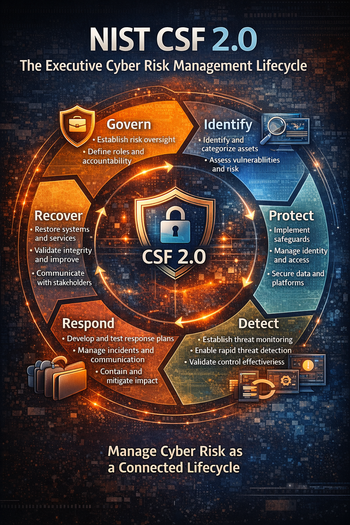 NIST CSF 2.0 for Executives: How the Six Functions Work Together to Reduce Business Risk