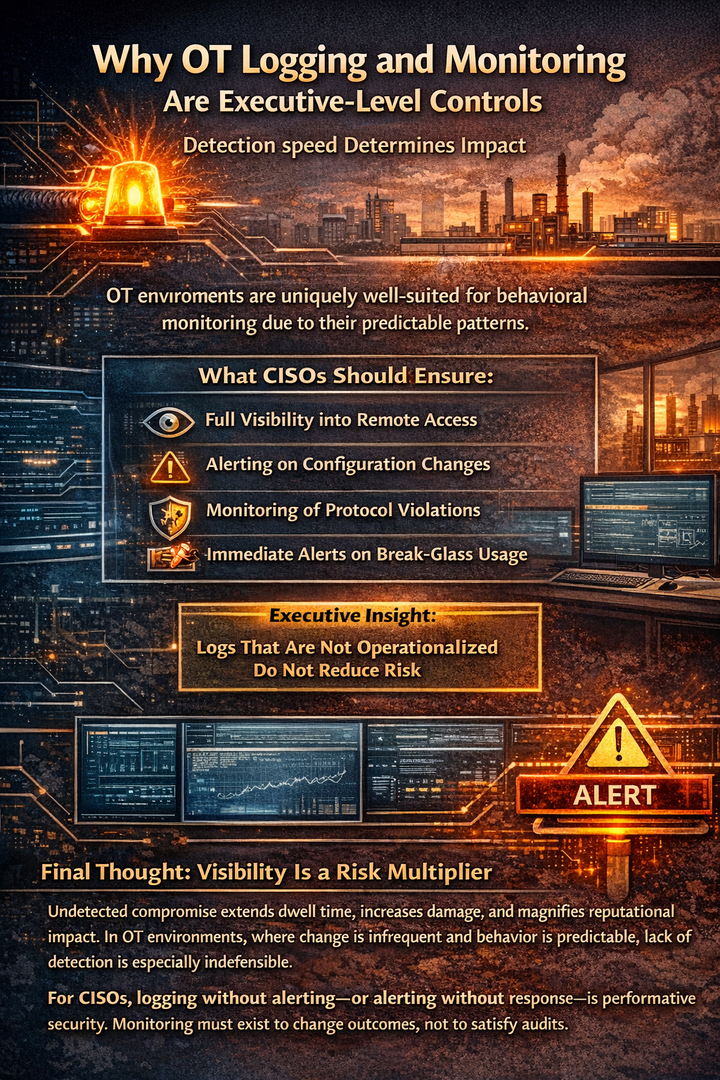 Why OT Logging and Monitoring Are Executive-Level Controls