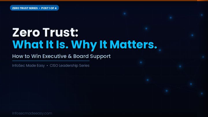 Zero Trust — From Concept to Board Room Post 1 of 4