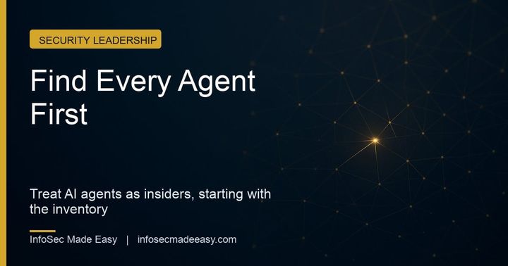 You Can't Contain an Agent You Haven't Found: Treating AI Agents as Insiders, Starting With the Inventory