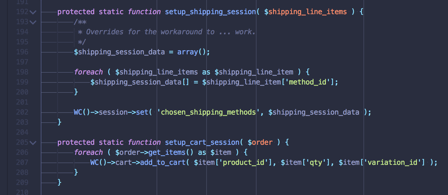 setting up a cart by adding order items into the cart