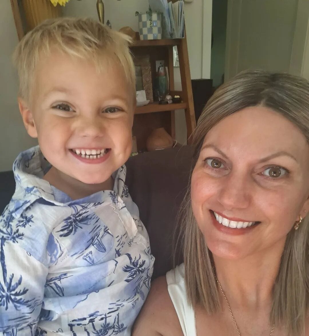 Getting more time to spend with her children, including 4-year-old Blake Meagher (left), is the key focus for colorectal cancer patient Jacqualine "Jay" Findlater.